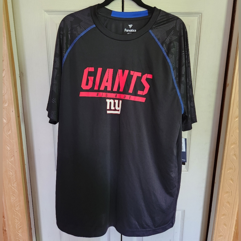 Nwt Fanatics Black Giants T-Shirt with Red Logo - Picture 1 of 8
